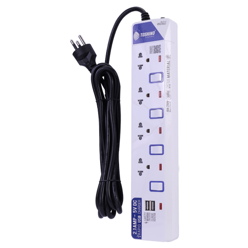 รางปลั๊กไฟ 4 ช่อง 4 สวิตซ์ 2 USB ยาว 3 ม. ET-914USB TOSHINO